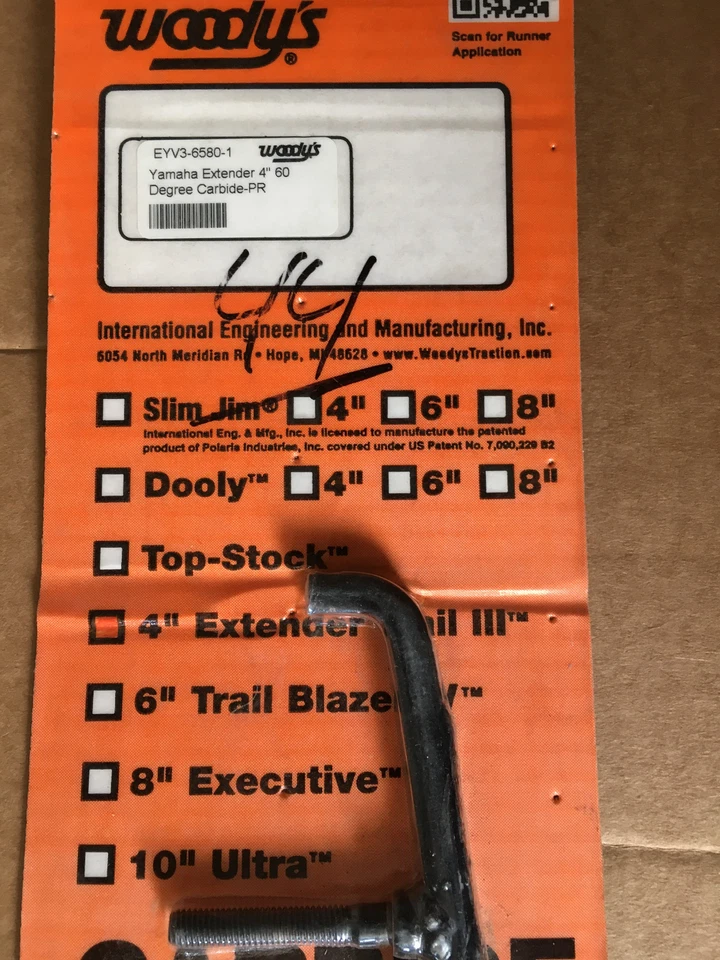 Corredores de carburo Woodys 4" Yamaha Apex/NYTRO/Phazer/Vector/Venture - EYV3-6580-1 Foto 4 de 4