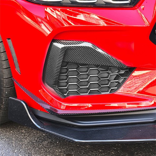 Real Carbon Fiber Front Bumper Fog Light Air Vent Cover For Ford Mustang 2024-25 - Picture 4 of 18