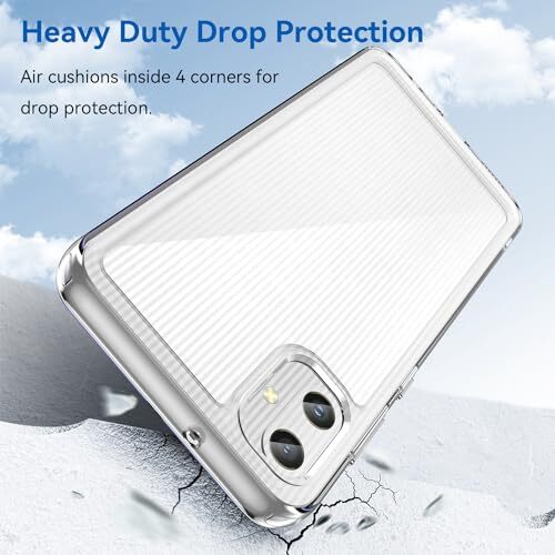 for Samsung A05 Case, Samsung Galaxy A05 Crystal Clear(with airbag bumper) - Foto 3 di 8