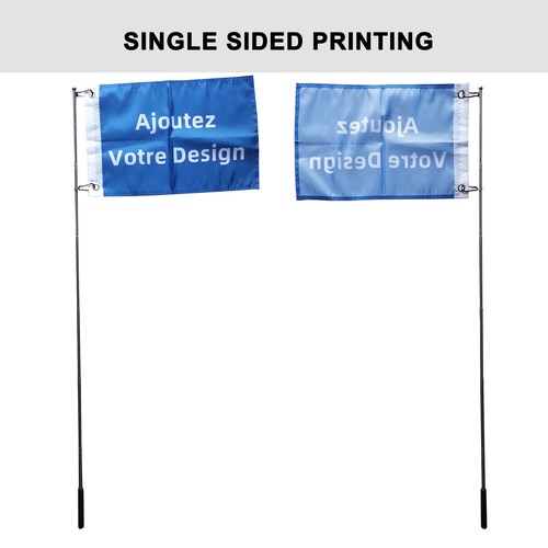 Custom Flag Personalized Flags with Handheld Flagpole Telescopic Pole Snap Clips - Picture 5 of 6