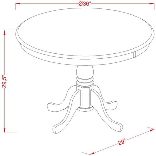 5 Piece Dining Set for 4, Round Pedestal Table & 4 Light Tan Dining Chairs - Picture 87 of 101