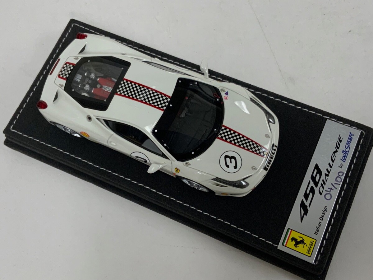 1/43 Looksmart Ferrari 458 Italia Challenge Bianco Avus Alcantara