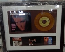 I Want You, I Need You I Love You / Love Me Elvis Presley - framed yellow vinyl 