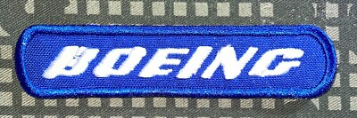 Boeing Logo Tab Patch Blue Hook & Iron-On Repro New A403