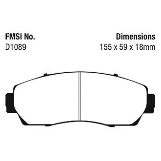 Pastilhas de freio dianteiras EBC Redstuff cerâmica baixa poeira para 10-11 Honda Accord Crosstour - Imagem 4 de 4