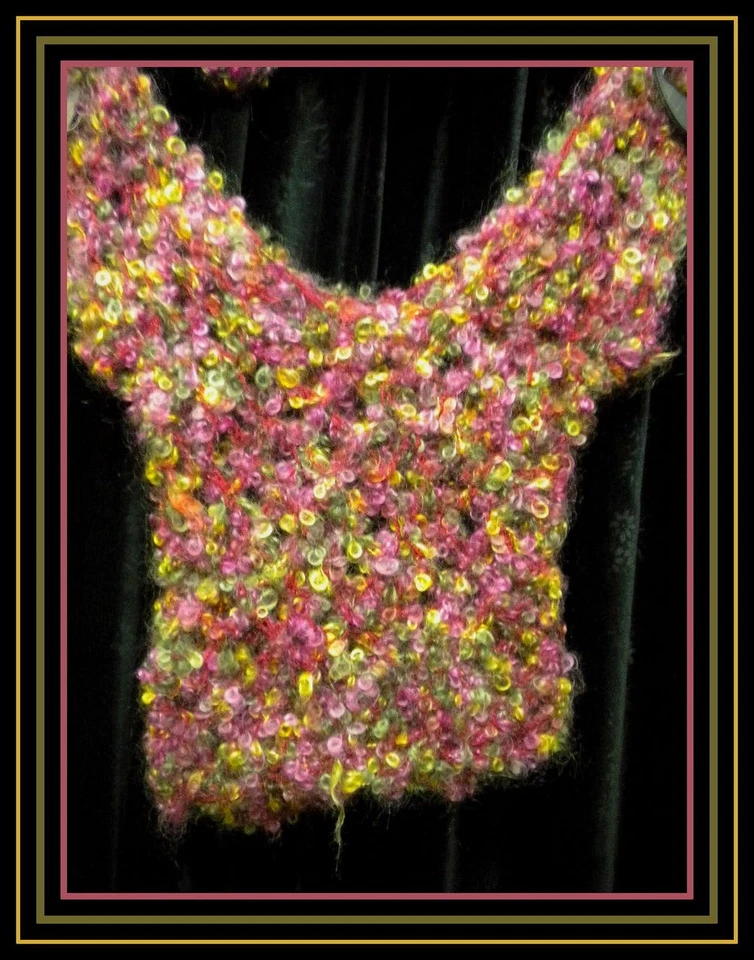 Poncho, Pullunder, Schultertuch,Stola, Woll-Top,gehäkelt,gestrickt,,Handarbeit - Bild 2 von 4