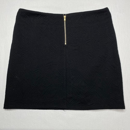 YA Los Angeles Womens A Line Skirt sz M Black Geometric Lined Lightweight - Picture 12 of 24