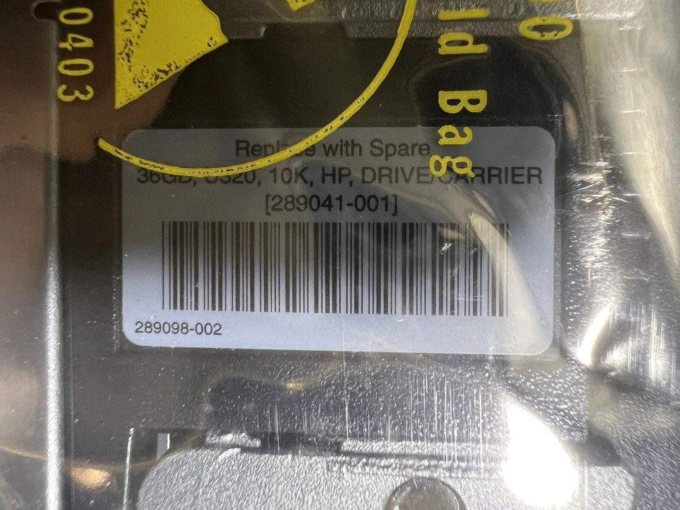 HEWLETT PACKARD BD036863AC HARD DRIVE 3.5 SERIES 36.4GB 10K RPM WIDE ULTRA320 - Image 3 of 4