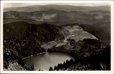 Feldberg Schwarzwald s/w AK 1953 Blick vom Feldberg Bahnpost Stempel Zug 588