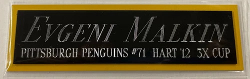 EVGENI MALKIN PENGUINS NAMEPLATE AUTOGRAPH Signed HOCKEY STICK PUCK JERSEY PHOTO