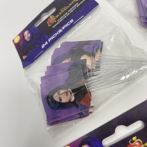 4 Disney DESCENDANTS 3 Wilton Fun Pix 24 Ct. Cupcake Toppers NEW 96 Total - Picture 2 of 6