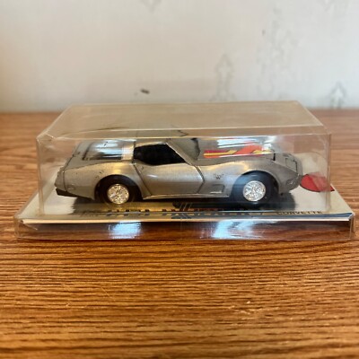 Silver Corvette 1/30 Fast Trackers Strombecker Tootsietoy #3400