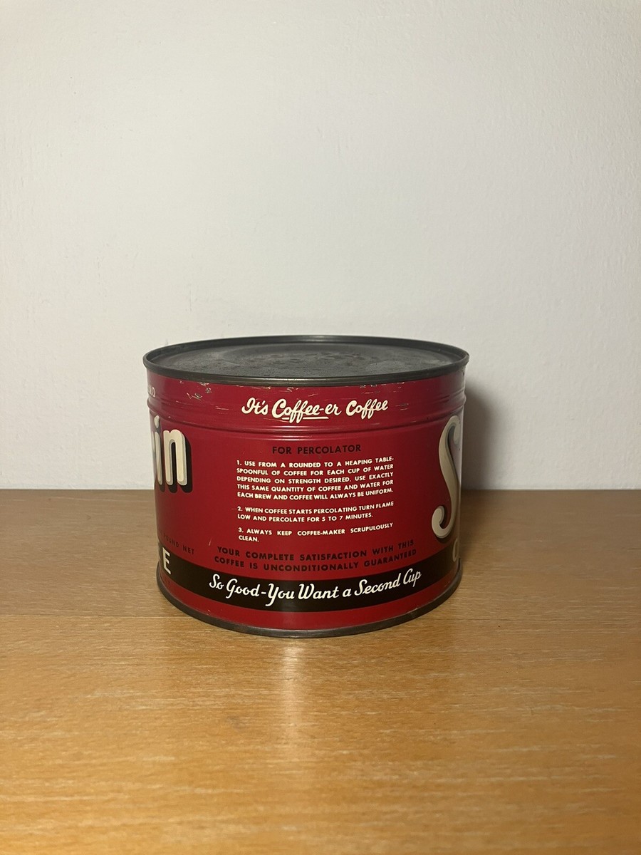 SAVARIN Coffee 1 Pound 1950's Keywind Tin Can FULL | eBay