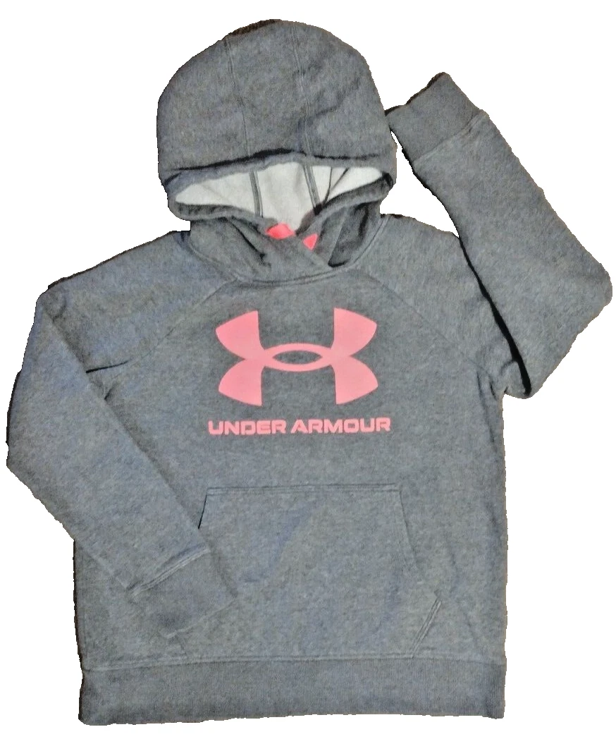 VETEMENTS Felpa con cappuccio Under Armour Youth con tasche frontali logo rosa taglia XS