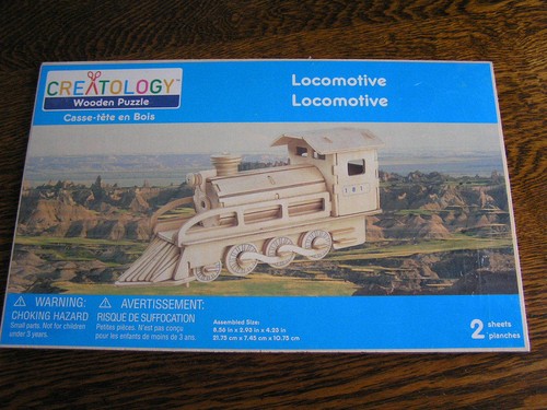 Creatology Lokomotive Zug Motor Holzpuzzle 8,56x2,93x4,23 Zoll~~12+~VERSIEGELT!! - Bild 1 von 4