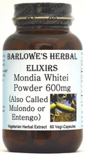 Mondia Whitei Powder | 600 mg Per Capsule | 60 Vegi-Caps | Glass Bottle