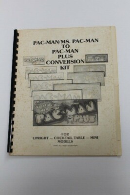 MIDWAY MS PAC MAN PLUS ARCADE GAME Conversion Kit Manual - Used ORIGINAL