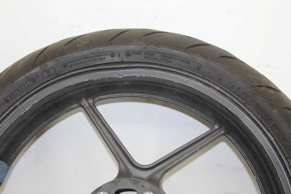 Llanta delantera Kawasaki Ninja ZX6R ZX600R 2007-2012 OEM con neumático F-0024 Foto 3 de 4