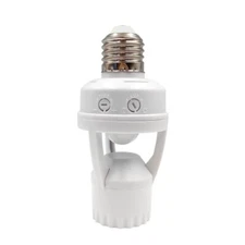 Socket de lumière du capteur de mouvement E26/E27 Adaptateur de porte-bulbe intelligent Salle de rangement de porc