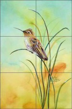 Hummingbird Tile Backsplash Libby Bird Wildlife Art Ceramic Mural SLA032