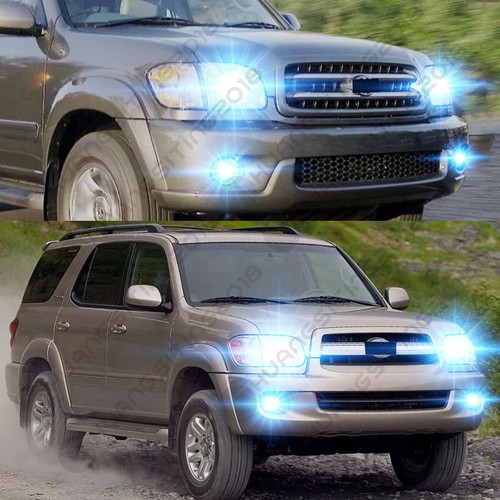 For Toyota Sequoia 2001-2007 -4pc Combo 8000K LED Headlight Bulb + Fog Light Kit - Picture 2 of 16
