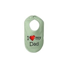 Beegeetees I Love My Dad Cute Baby Bib