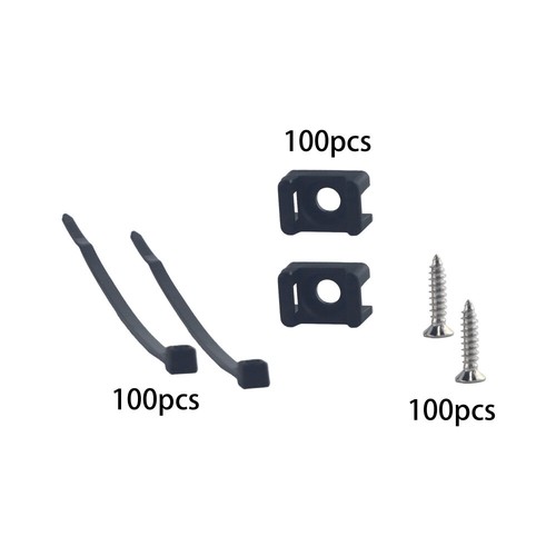 100 Set Nylon Kabelhalter Wand Mit Kabelbinder Halter Satteltyp Und Schrauben - Bild 7 von 7