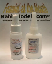 2 oz Medium FOAM SAFE Hyperbond CA Glue plus 2 oz FS Accelerator/Kicker Sprayer 