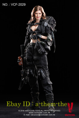 1/6 VERYCOOL アンジェリーナ・ジョリー 欧米美人女性シューター 新品 VERYCOOL VCF-2029 1/6 BLACK Sniper Angelina Jolie Military Model