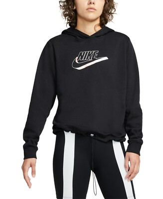 plus size nike metallic logo hoodie
