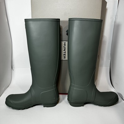 New NIB Hunter Tall Rubber Rain Boots sweet Gale  Green Size 9 Woman Ladies Wome