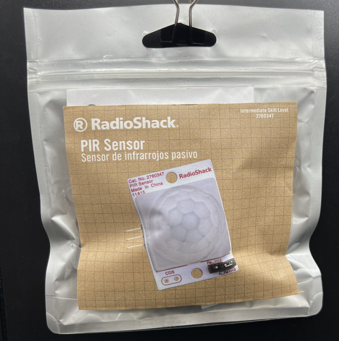 PIR Motion Sensor Passive Infrared Sensor by Radio Shack New Cat. No. 2760347