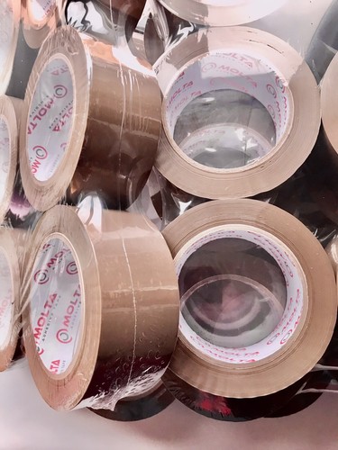 6 ROLLEN 48 mm x 132m BRAUN BUFF PAKET PACKBAND BOX VERSIEGELUNGSROLLEN - Bild 2 von 3