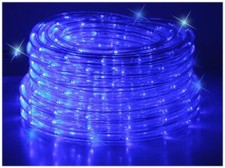 24m Bright Blue LED Christmas Disco DJ Rope Light Mains Operated