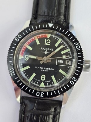 Vintage Uhr Lucerne 33mm Mechanic Retro Watch Made In Swiss Herren Uhr Original 