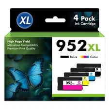 Printer Ink 952 XL 952XL Ink Combo Pack for HP OfficeJet Pro 7740 8715 8720 -4PK