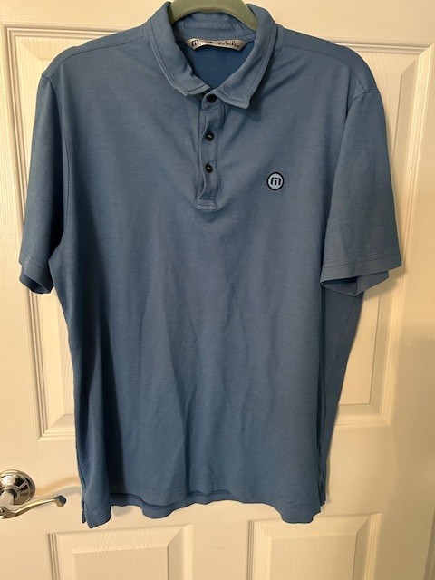 Travis Mathew Blue Mens Polo Large