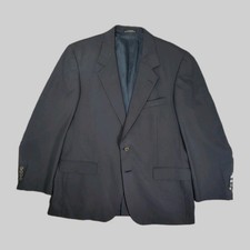 Vintage LL Bean Blazer Mens 44R Navy Blue Worsted Wool Made In USA Single Vented