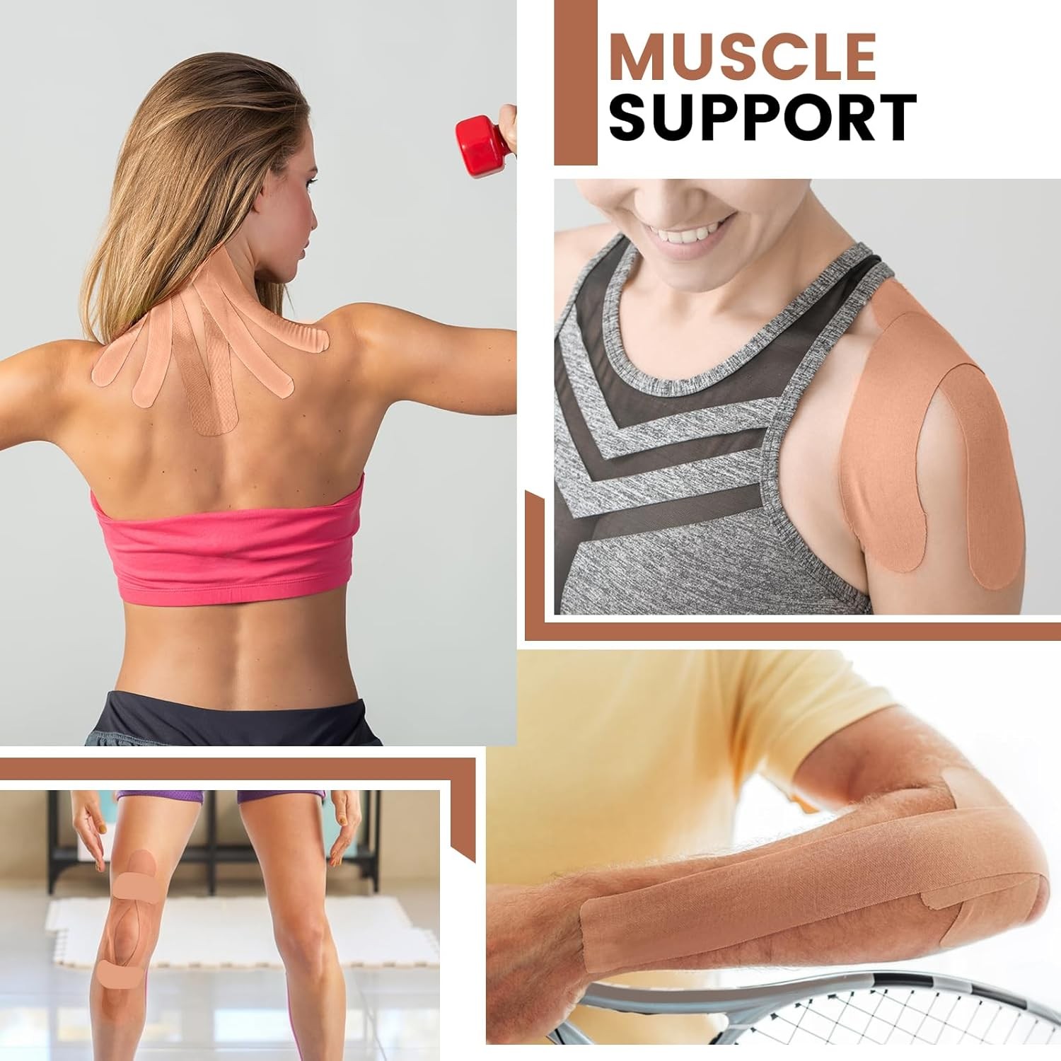 5 Roll Kinesiology Tape Athletic Muscle Support Sport Elastic Physio Therapeutic