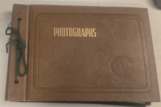 Vtg Photo Album WW2 Homefront Gas Pumps etc 1940s