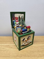 Enesco  Jingle Bells  1984 Jack-In-The-Box Music Box Toys Christmas