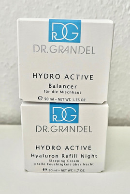 2x DR. GRANDEL HYDRO ACTIVE Set Hyaluron Refill Night und Balancer 50 ml