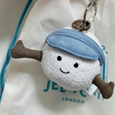 Jellycat Amuseables Golf Ball Bag Charm - Sports Keychain & Soft Plush Toy