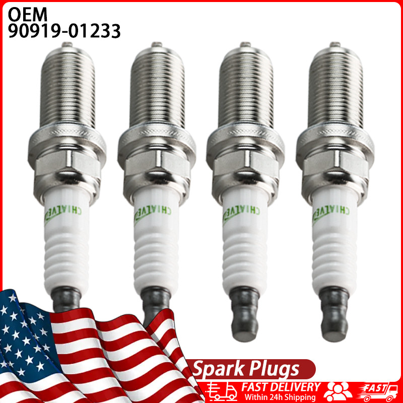 4Pcs OEM 90919-01233 Denso Iridium Spark Plug 3417 SK16HR11 for Camry Highlander