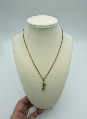 Authentic Vintage Christian Dior High Heel Pendant Necklace Gold Plated