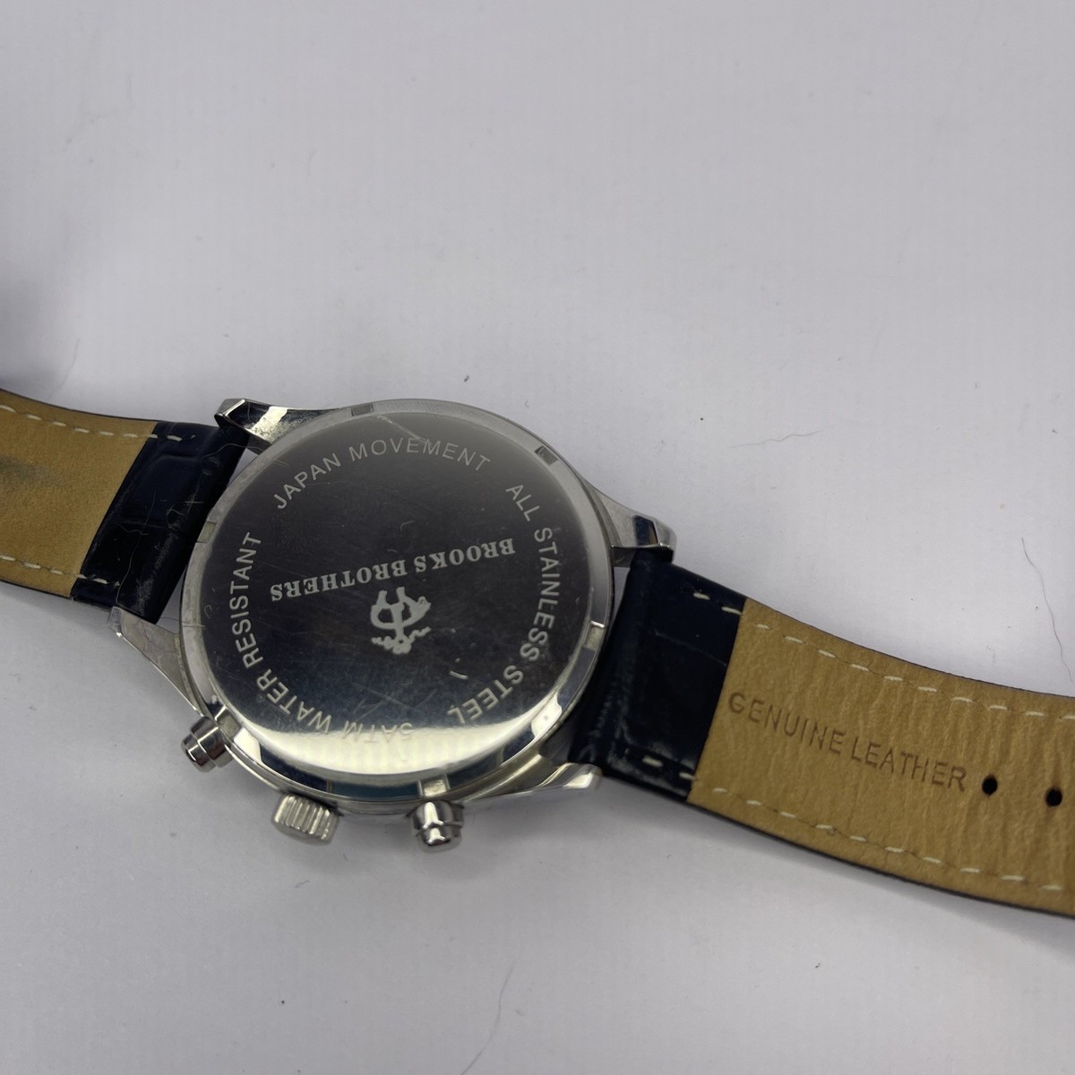 Brooks Brothers Quartz Stainless 5ATM Water Resistant Black Dial