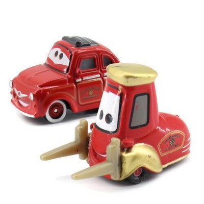 カーズ レッド & グイド 2-Cars Disney Pixar Cars Rare Red Luigi & Red Guido 1:55 DieCast