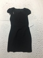 Wish Dress Womens L Large Black Short Sleeve Cap Sleeve Keyhole Stomach