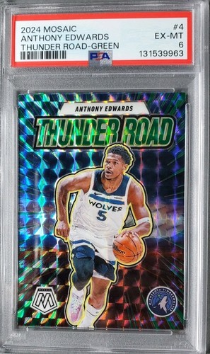 2024-25 Panini Mosaic - Thunder Road Anthony Edwards #4 Mosaic Prizm