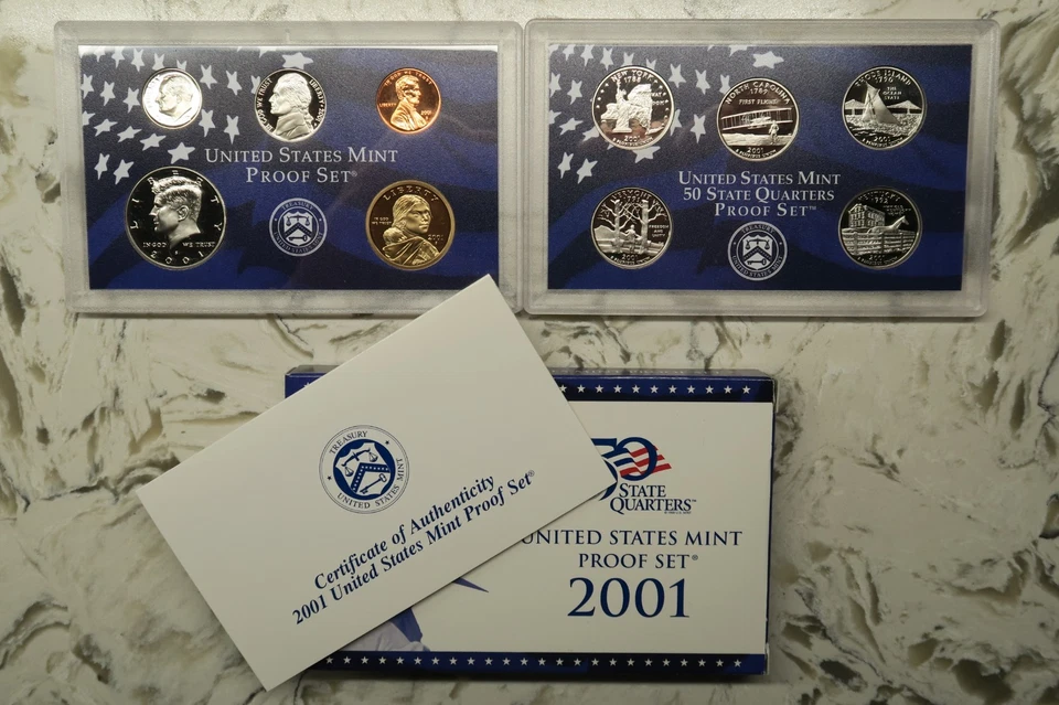 2001 2002 2003 2004 2005 2006 2007 US Mint Clad Proof Sets in OGP w/Storage Box - Image 2 of 4